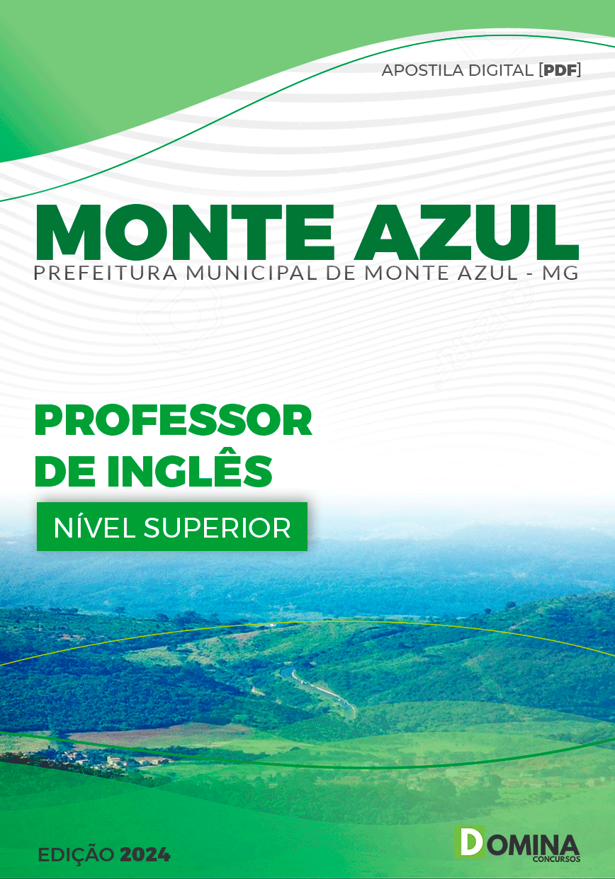 Apostila Pref Monte Azul MG 2024 Professor Inglês