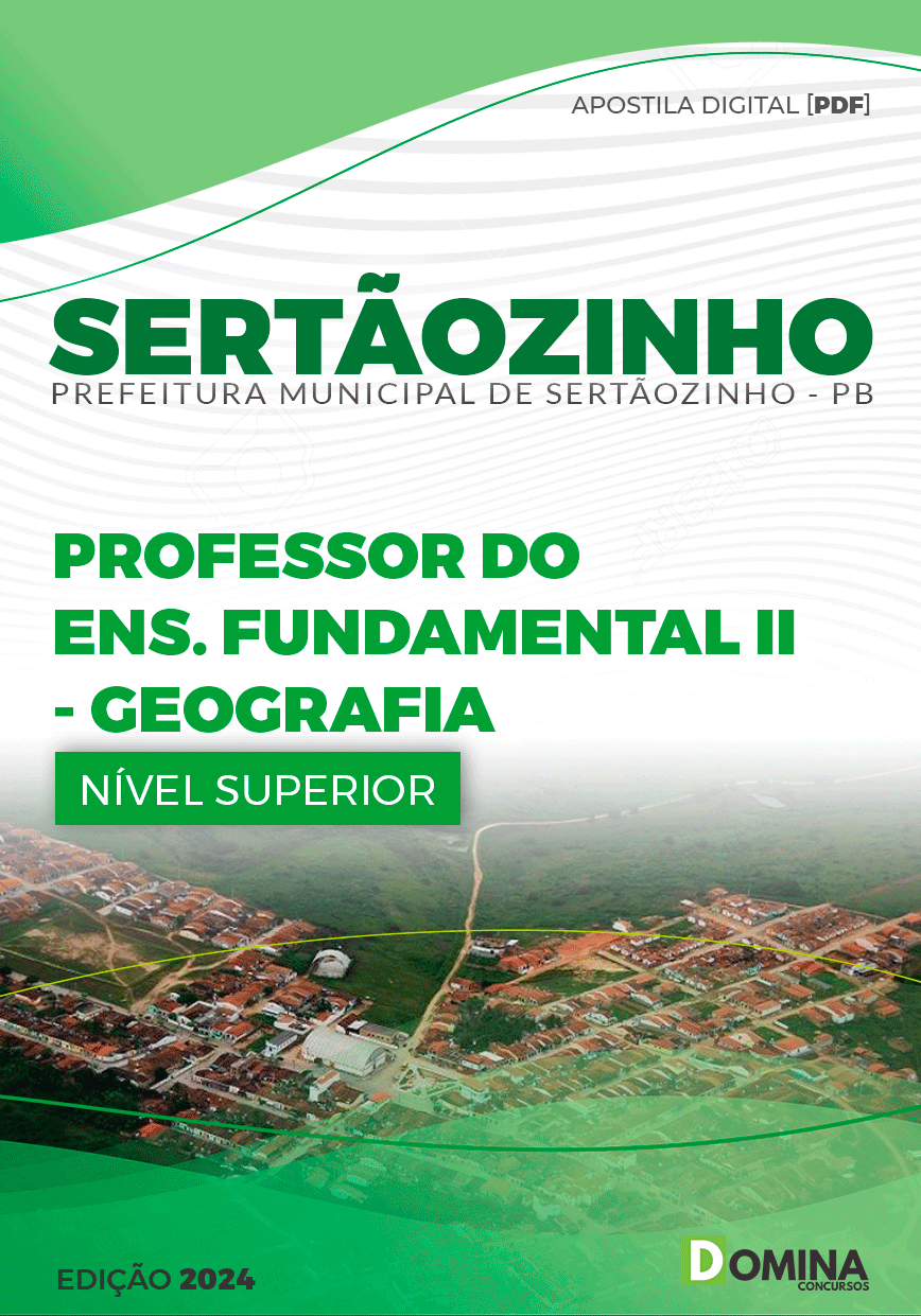 Apostila Pref Sertãozinho PB 2024 Professor EF II Geografia