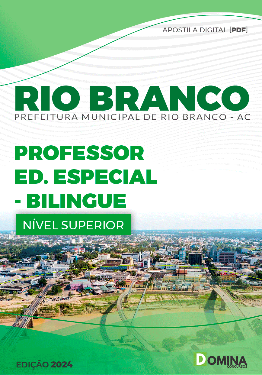 Apostila Pref Rio Branco AC 2024 Professor Educação Bilíngue