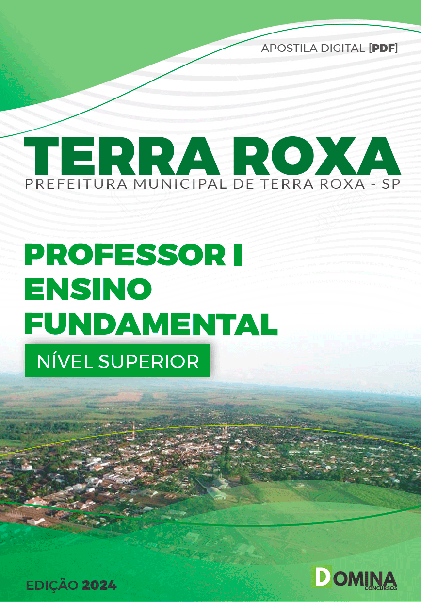 Apostila Pref Terra Roxa SP 2024 Professor I Ensino Fundamental