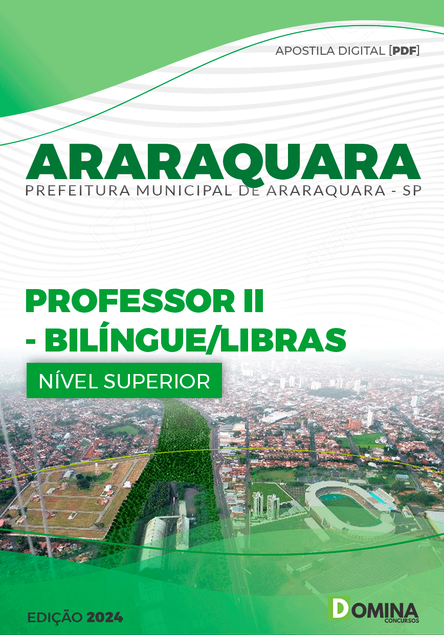 Apostila Pref Araraquara SP 2024 Professor de Bilíngue LIBRAS
