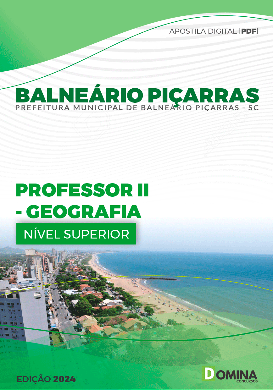 Apostila Pref Balneário Piçarras SC 2024 Professor II Geografia