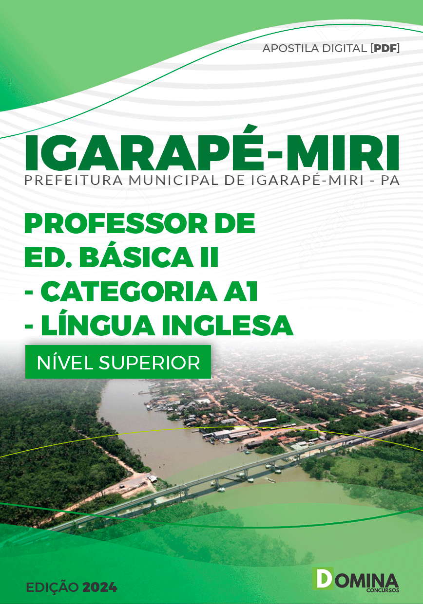 Apostila Pref Igarapé-Miri PA 2024 Professor de Língua Inglesa