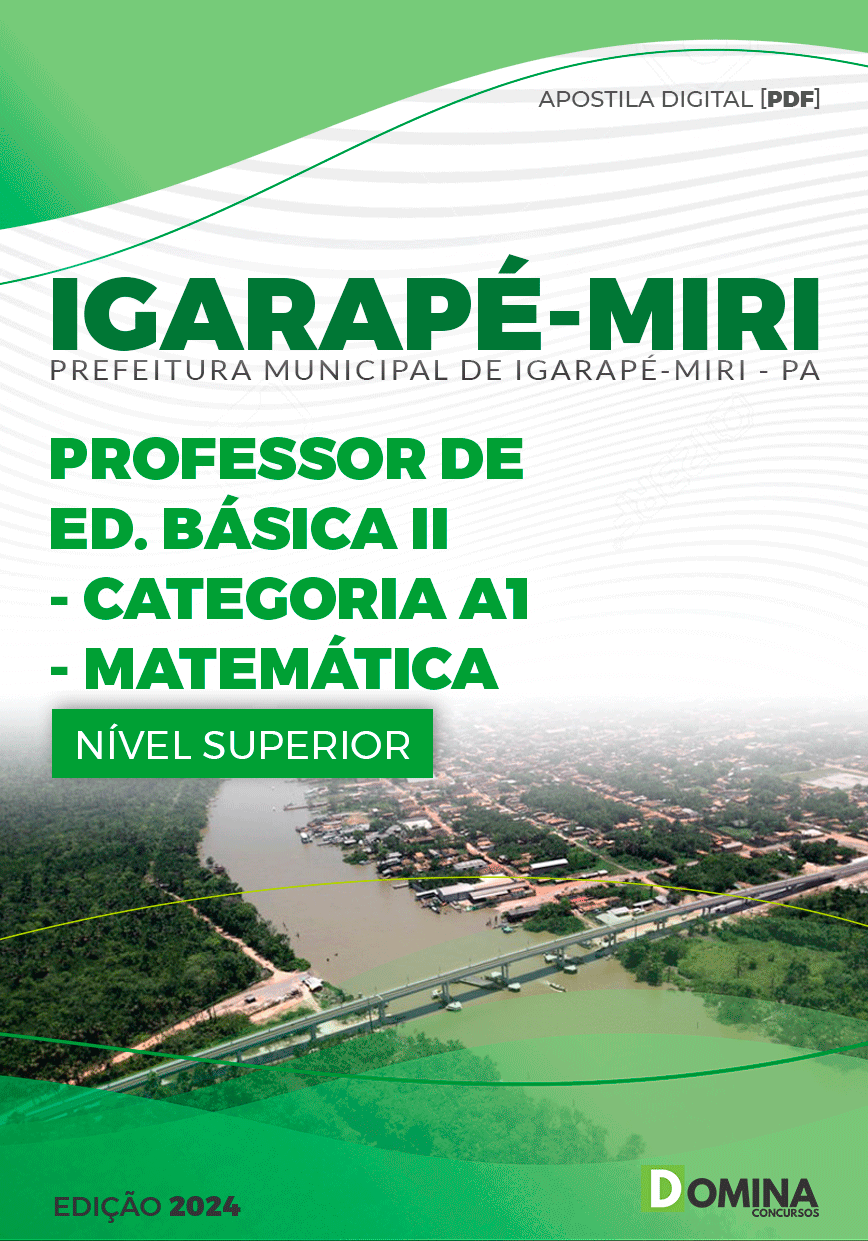 Apostila Pref Igarapé-Miri PA 2024 Professor de Matemática