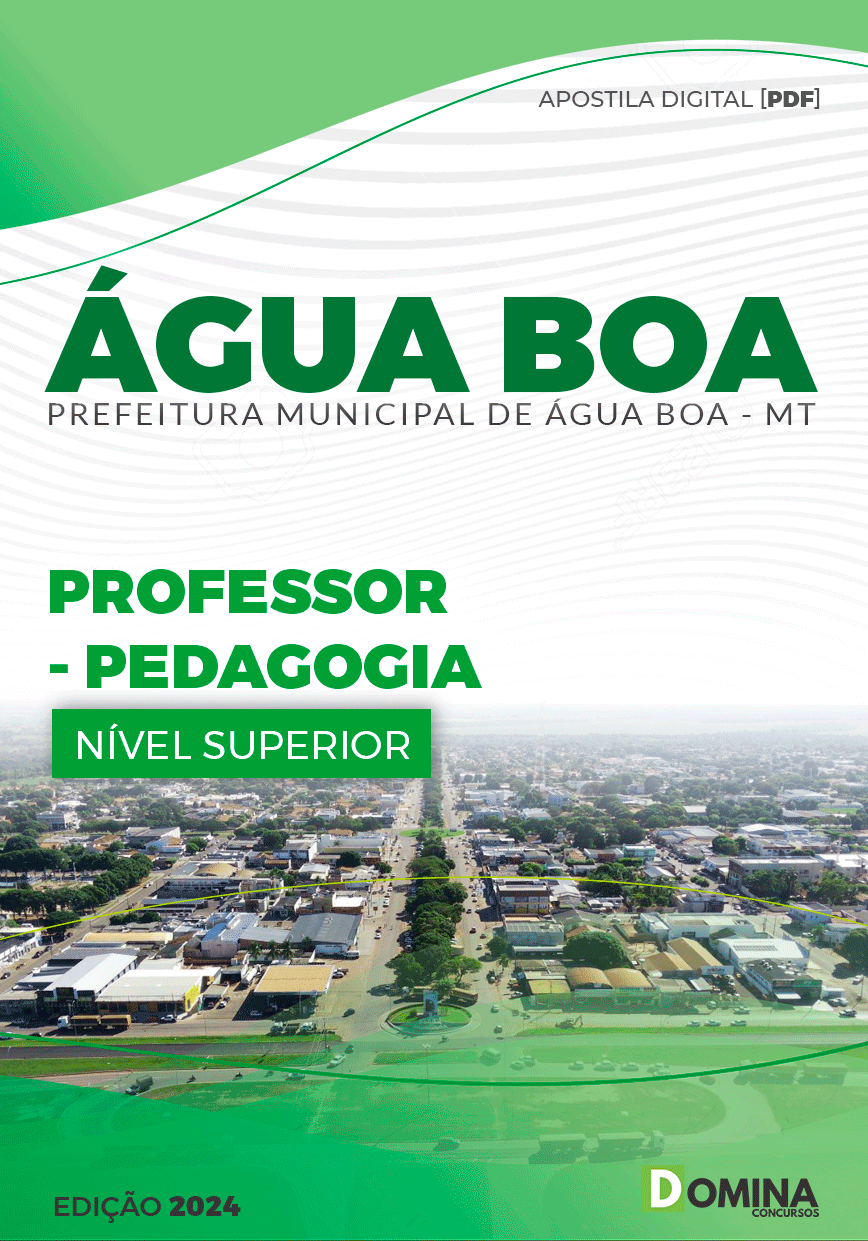 Apostila Pref Água Boa MT 2024 Professor Pedagogo