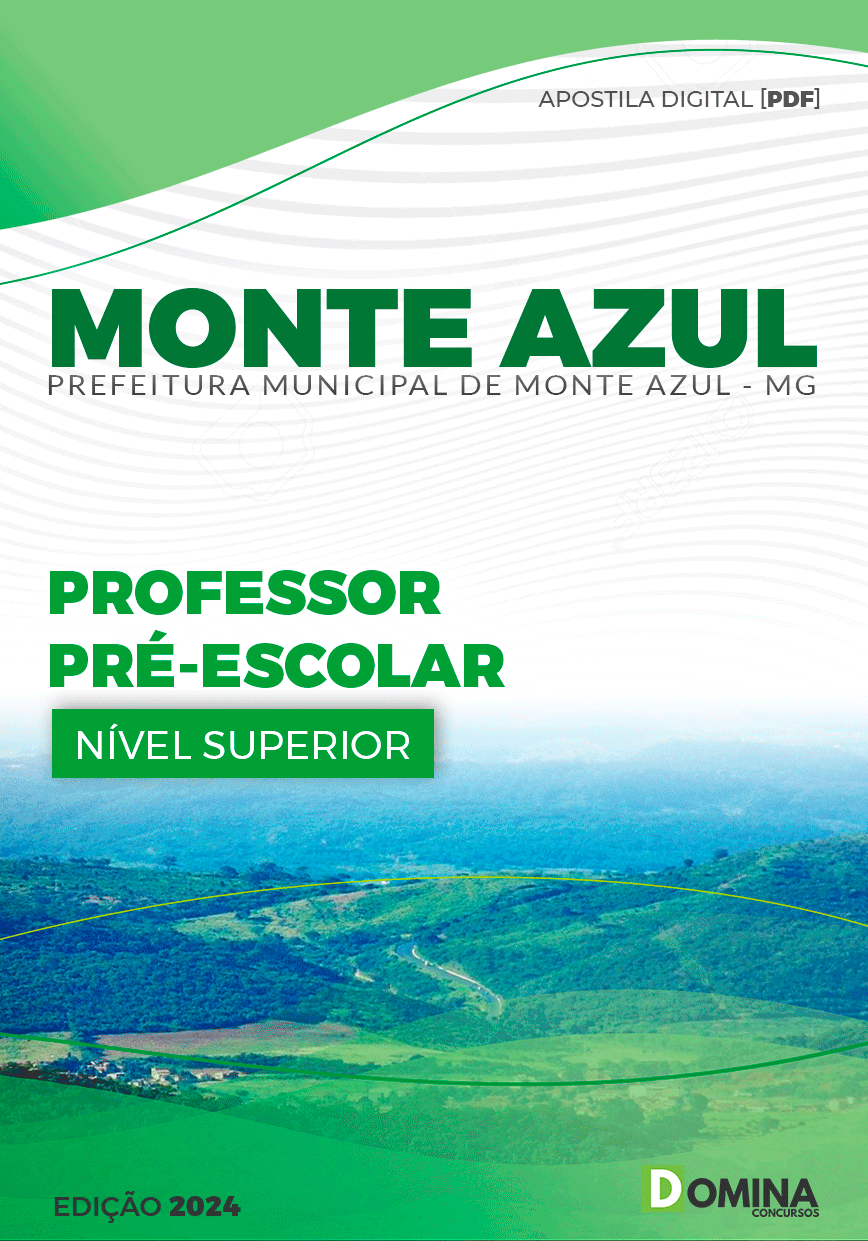 Apostila Pref Monte Azul MG 2024 Professor Pré escolar