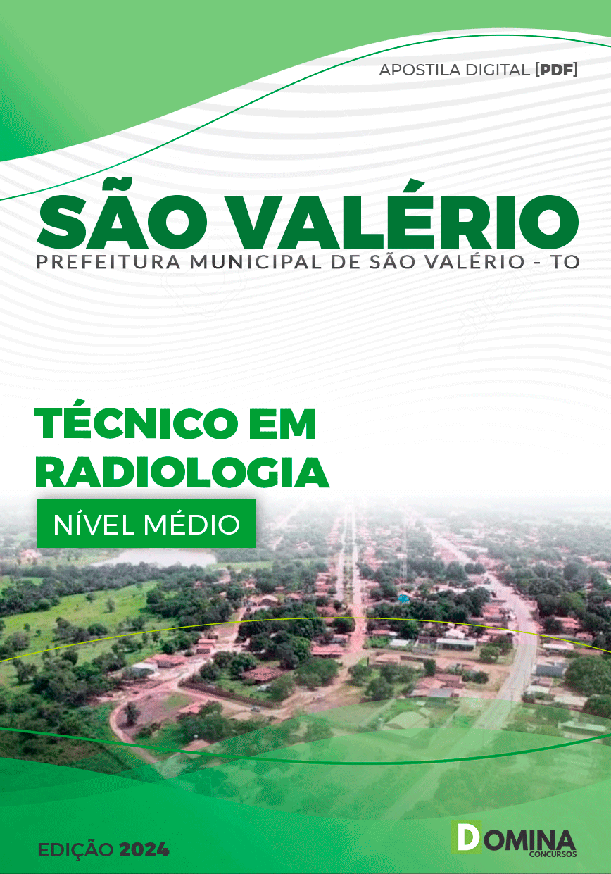 Apostila Pref São Valério 2024 Técnico Radiologia