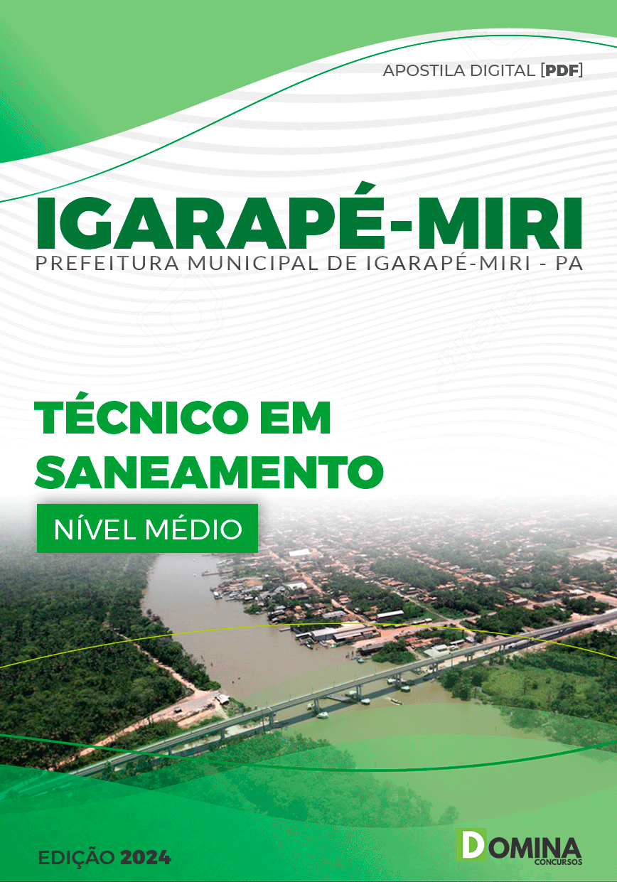 Apostila Pref Igarapé-Miri PA 2024 Técnico em Saneamento
