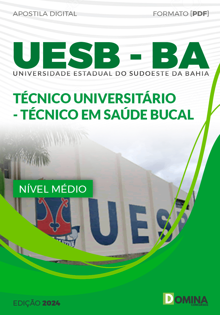 Apostila UESB BA 2024 Técnico Universitário Técnico Saúde Bucal
