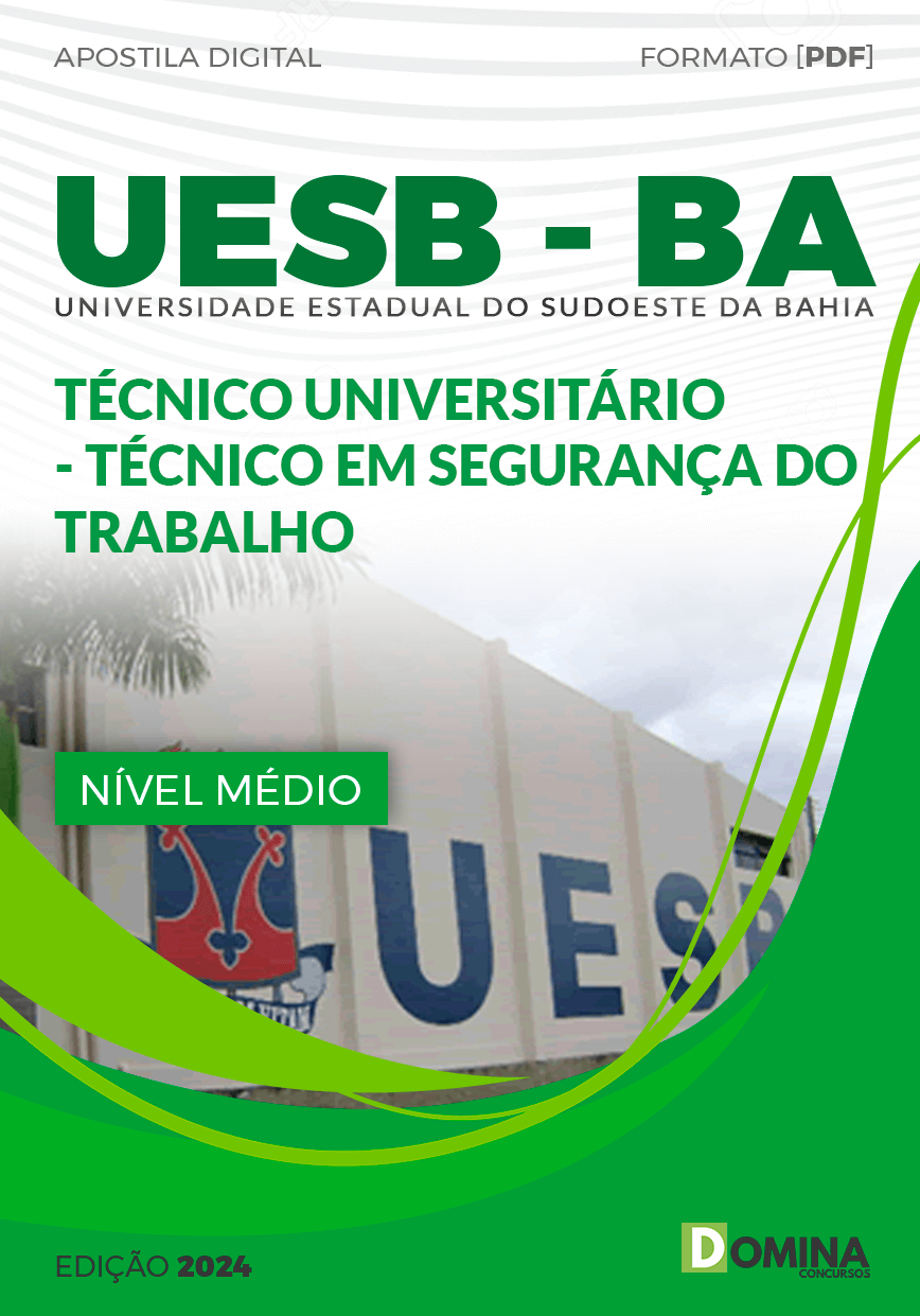 UESB BA 2024 Técnico Universitário Técnico Segurança Trabalho