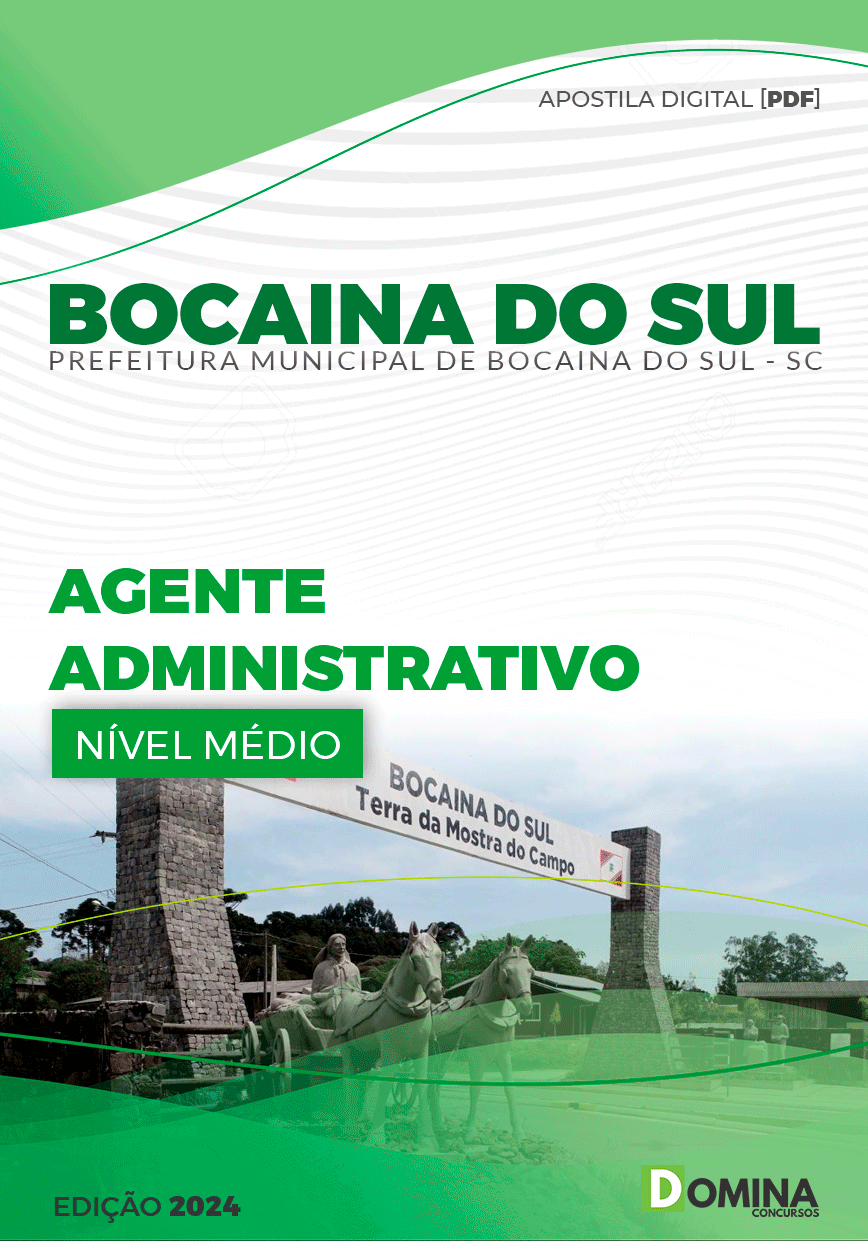 Apostila Pref Bocaina Do Sul SC 2024 Agente Administrativo