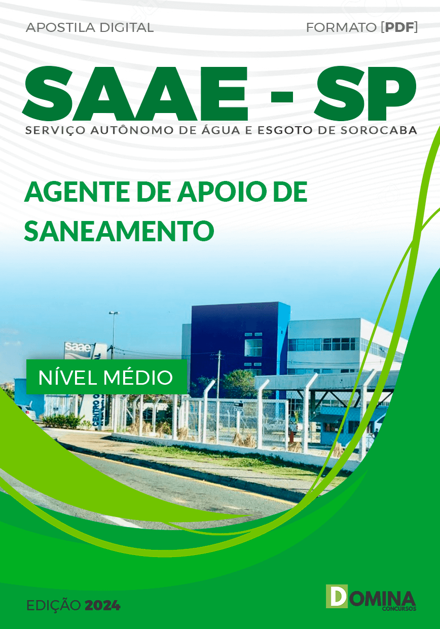 Apostila SAAE Sorocaba SP 2024 Agente Apoio Saneamento