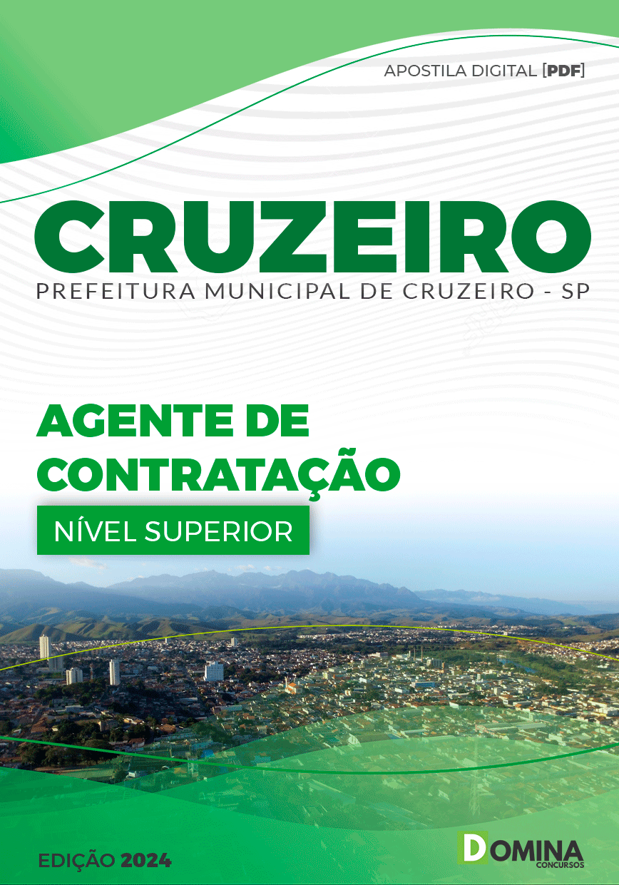 Apostila Pref Cruzeiro SP 2024 Agente de Contratação