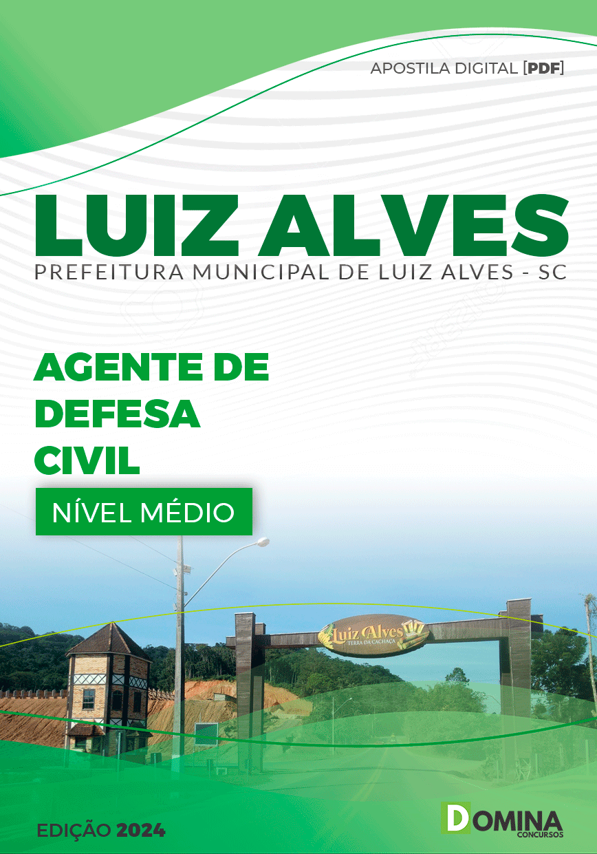 Apostila Pref Luiz Alves SC 2024 Agente de Defesa Civil