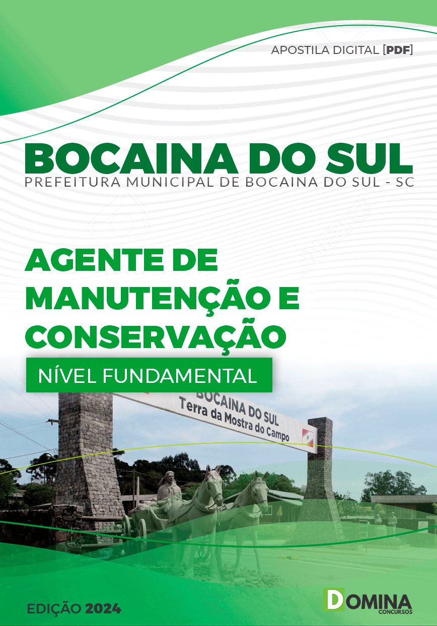 Apostila Pref Bocaina Do Sul SC 2024 Agente Manutenção Conservação