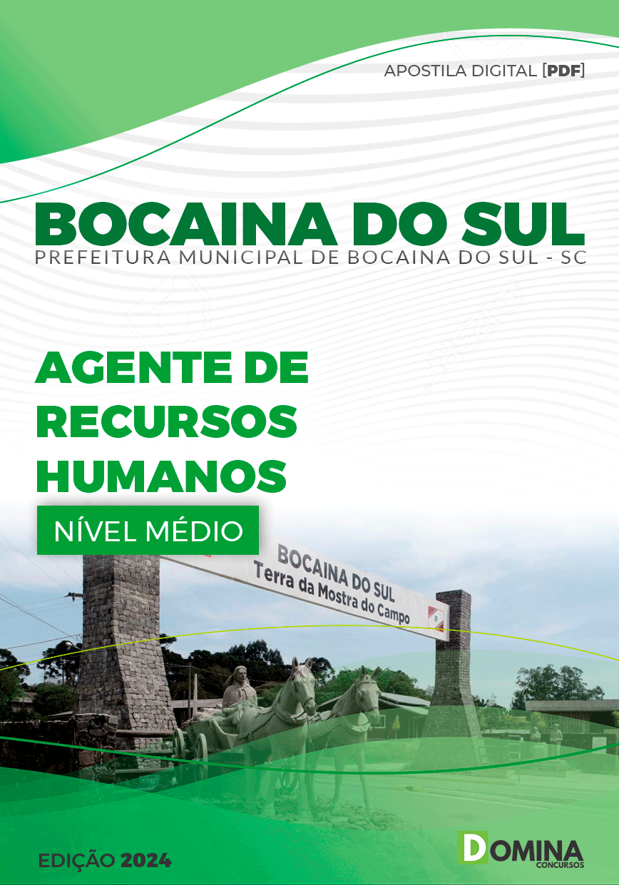 Apostila Pref Bocaina Do Sul SC 2024 Agente Recursos Humanos