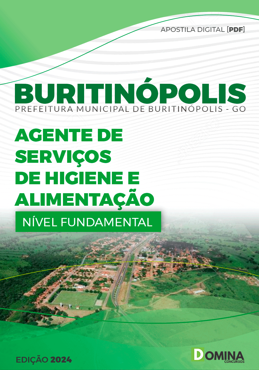 Apostila Pref Buritinópolis GO 2024 Agente Serviço Higiene Alimentação