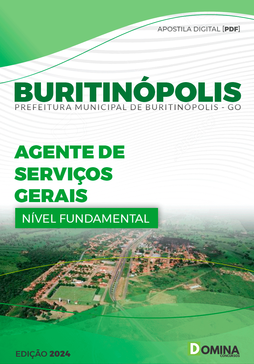 Apostila Pref Buritinópolis GO 2024 Agente Serviços Gerais