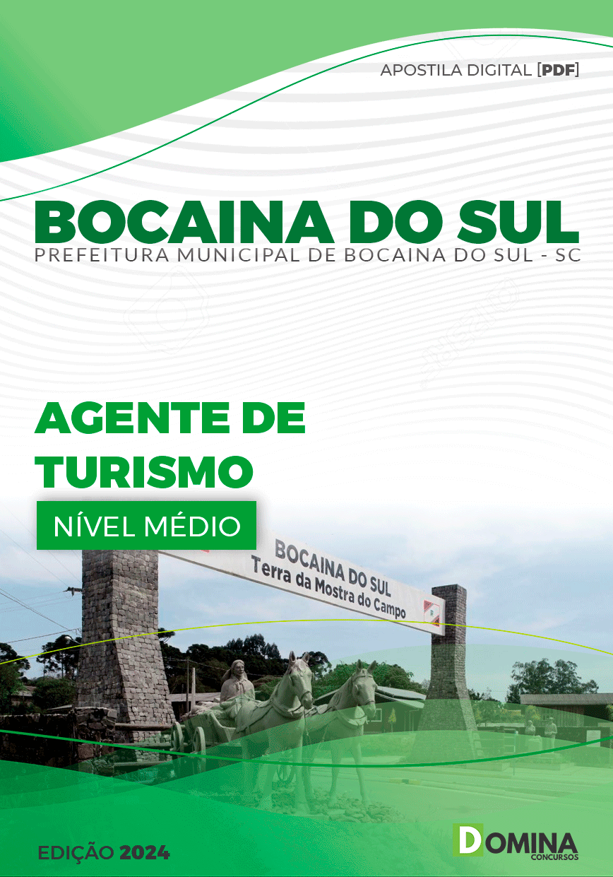 Apostila Pref Bocaina Do Sul SC 2024 Agente Turismo