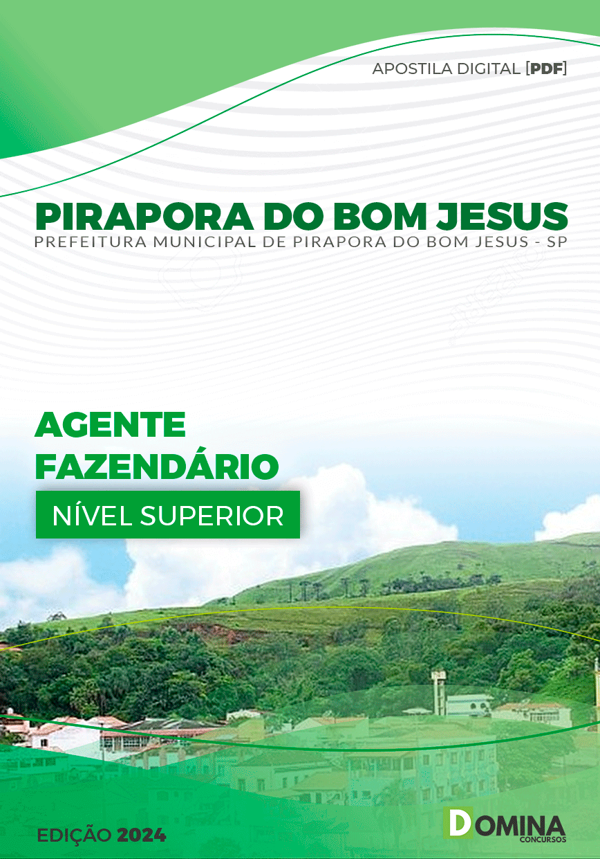 Apostila Pref Pirapora do Bom Jesus SP 2024 Agente Fazendário