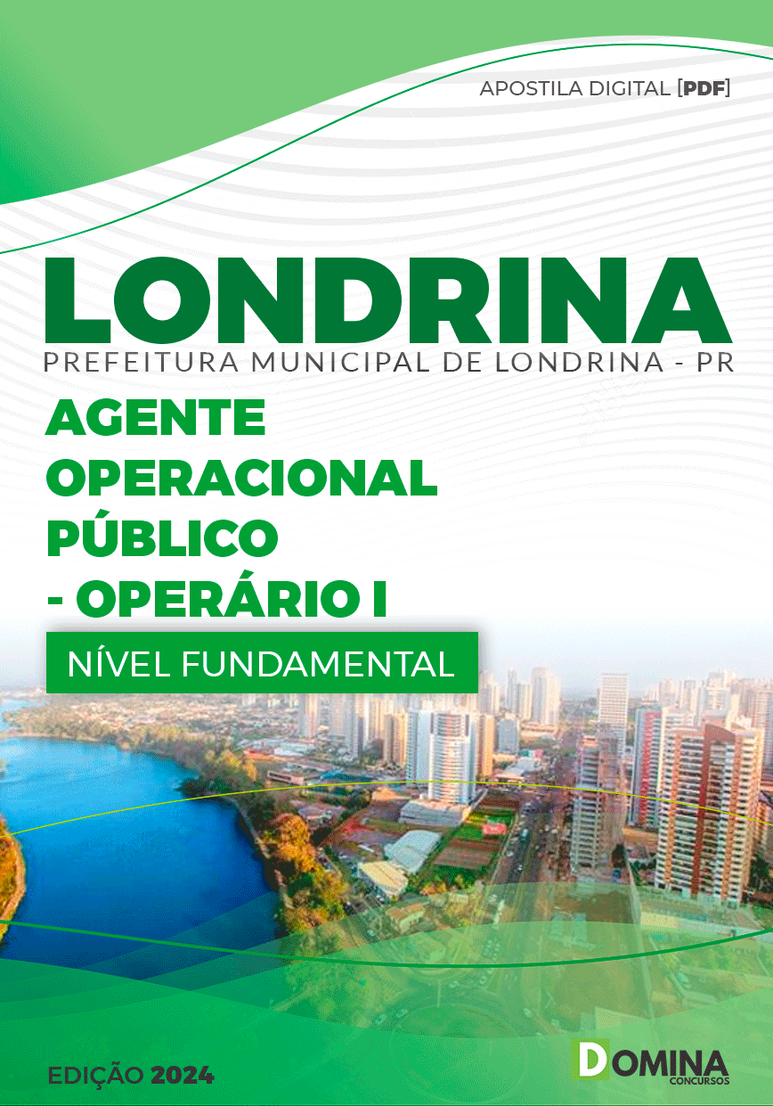 Apostila Pref Londrina PR 2024 Agente Operacional Operário I