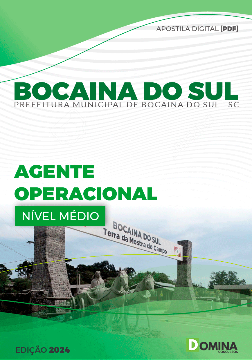 Apostila Pref Bocaina Do Sul SC 2024 Agente Operacional