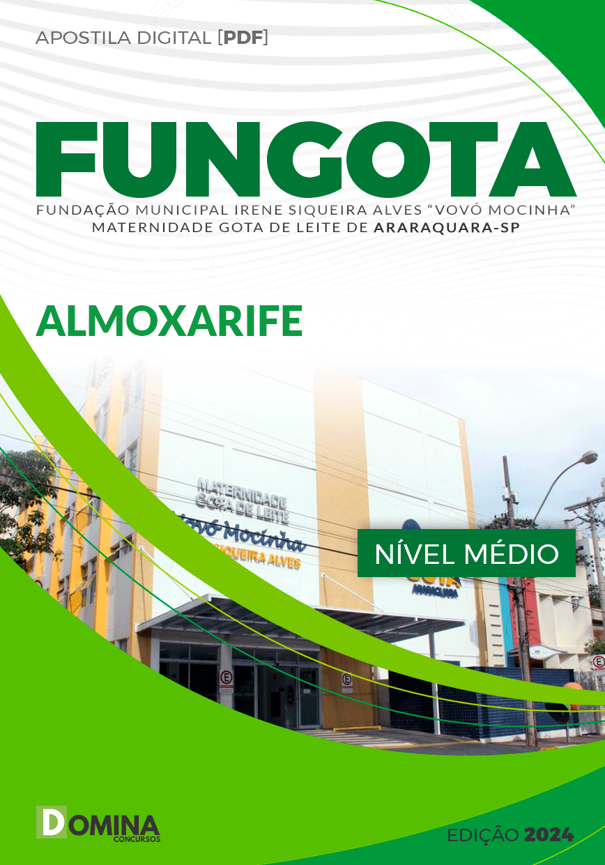 Apostila FUNGOTA Araraquara SP 2024 Almoxarife