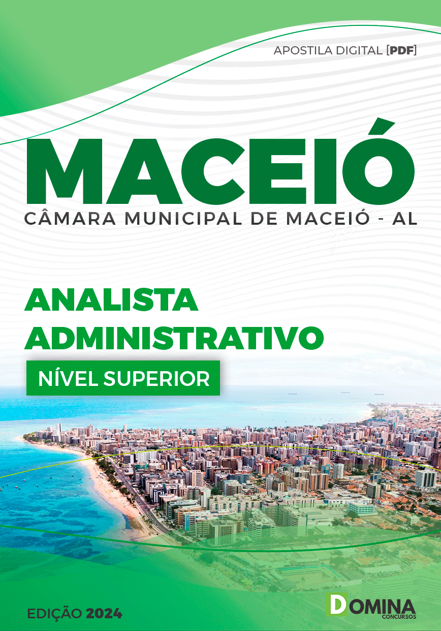 Apostila Câmara Maceió AL 2024 Analista Administrativo