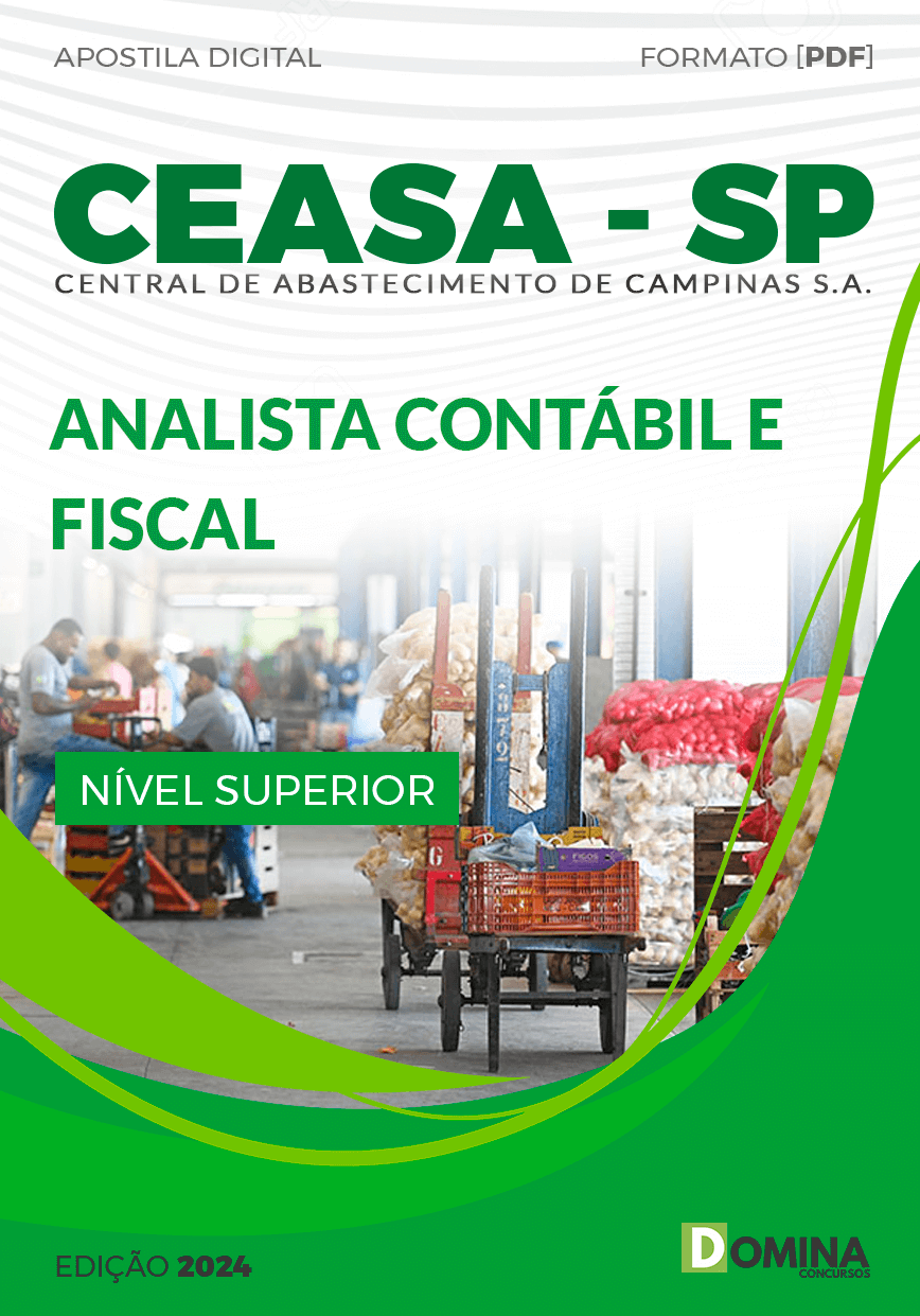 Apostila CEASA Campinas SP 2024 Analista Contábil e Fiscal