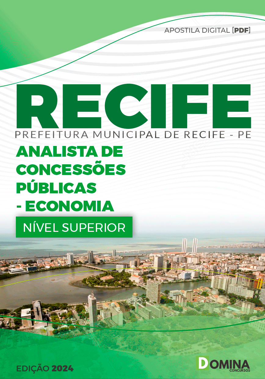 Apostila Pref Recife PE 2024 Analista Concessões Públicas Economia