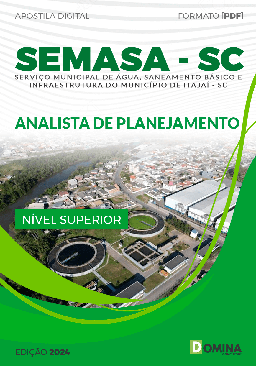 Apostila SEMASA Itajaí SC 2024 Analista Planejamento
