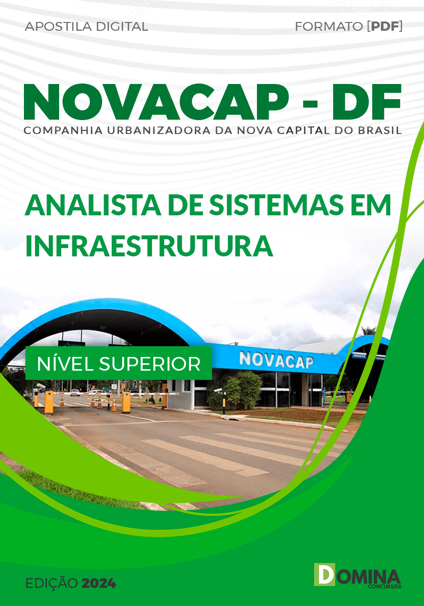 Apostila NOVACAP DF 2024 Analista Sistemas Nível Superior Infraestrutura