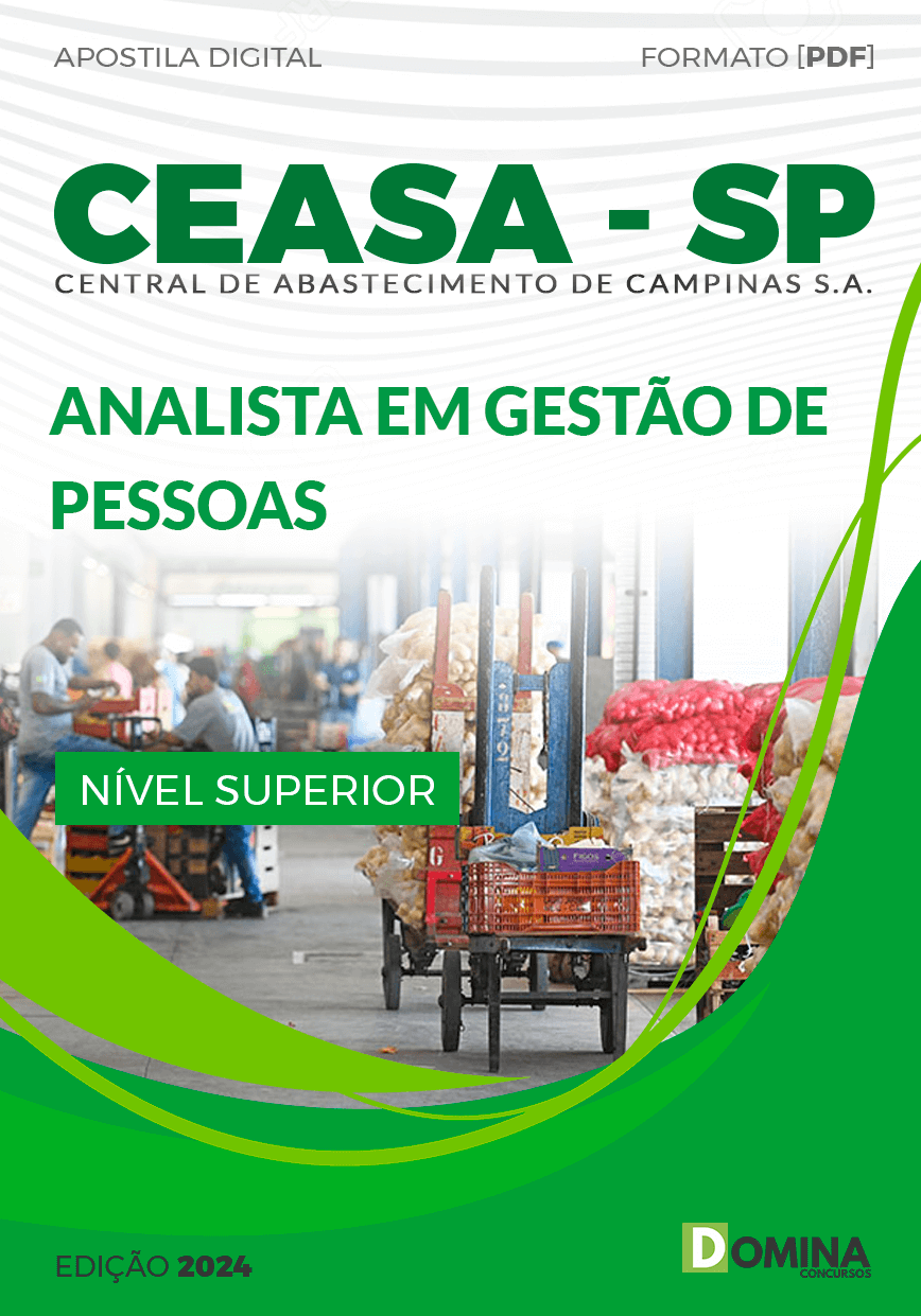 Apostila CEASA Campinas SP 2024 Analista em Gestão Pessoas
