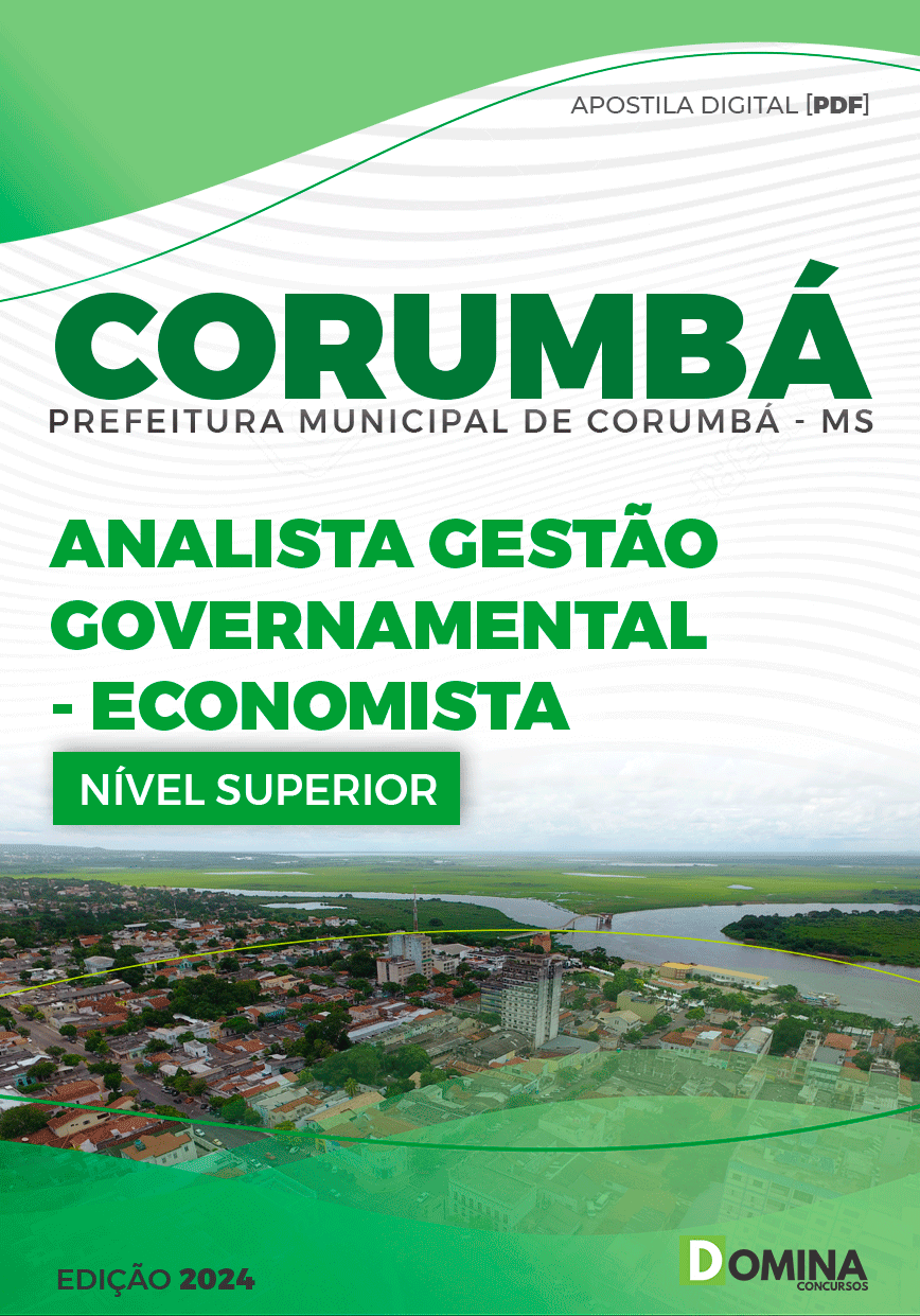 Apostila Pref Corumbá MS 2024 Analista Gestão Governamental Ciências Econômicas