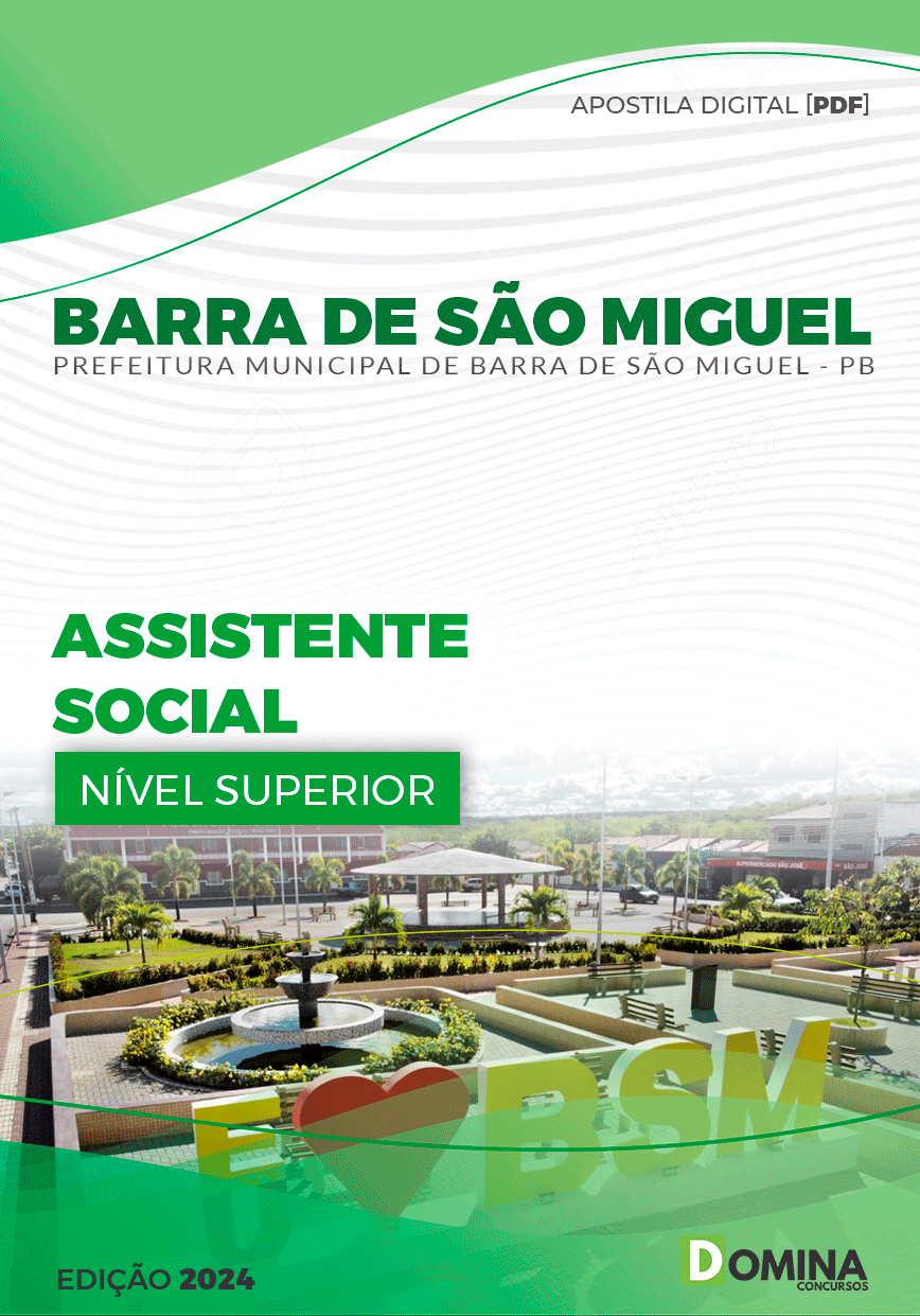 Apostila Pref Barra De São Miguel PB 2024 Assistente Social