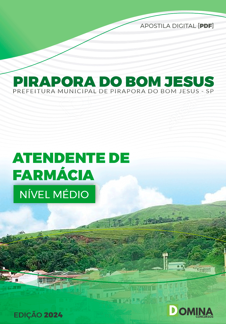Apostila Pref Pirapora do Bom Jesus SP 2024 Atendente Farmácia