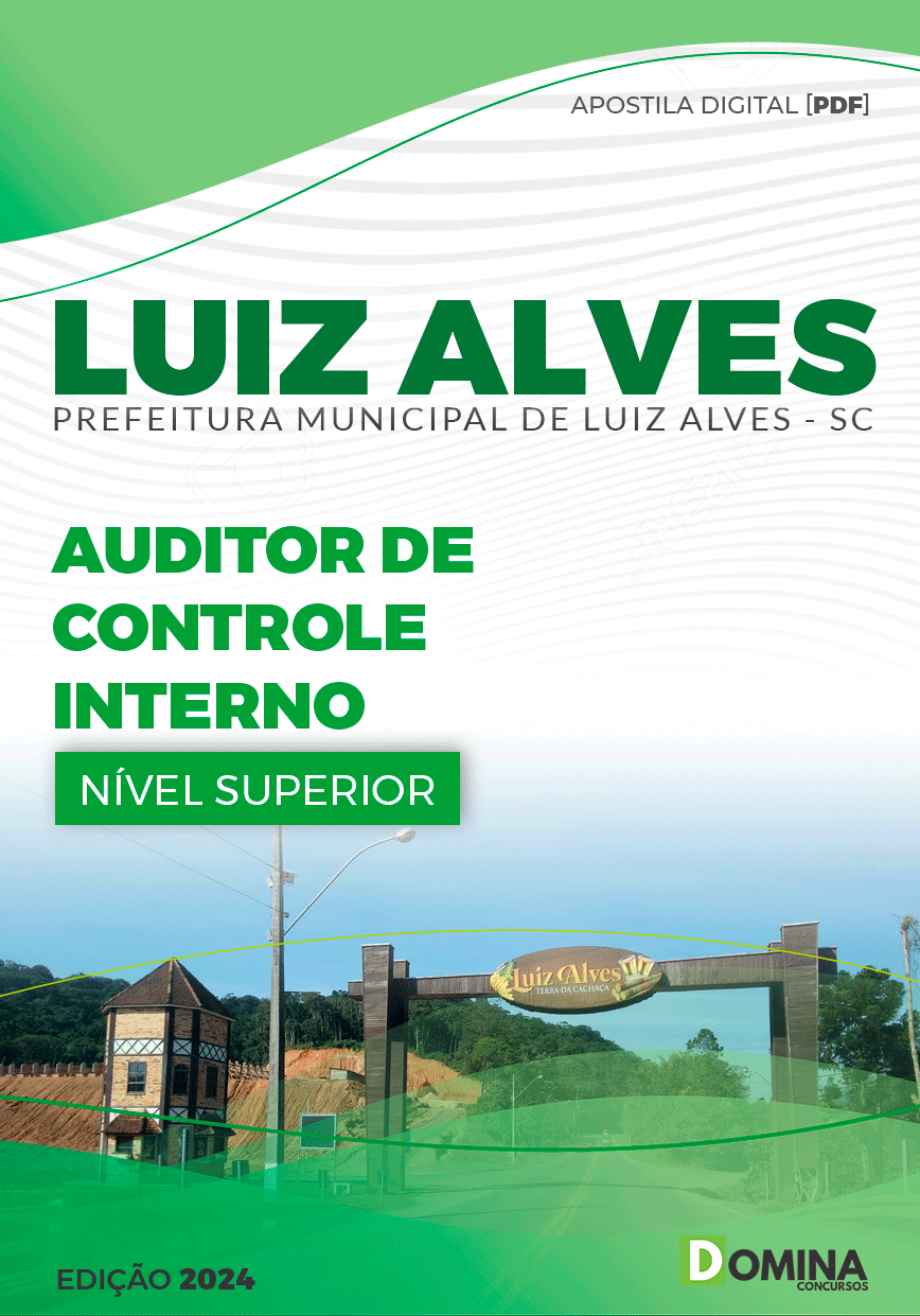 Apostila Pref Luiz Alves SC 2024 Auditor de Controle Interno