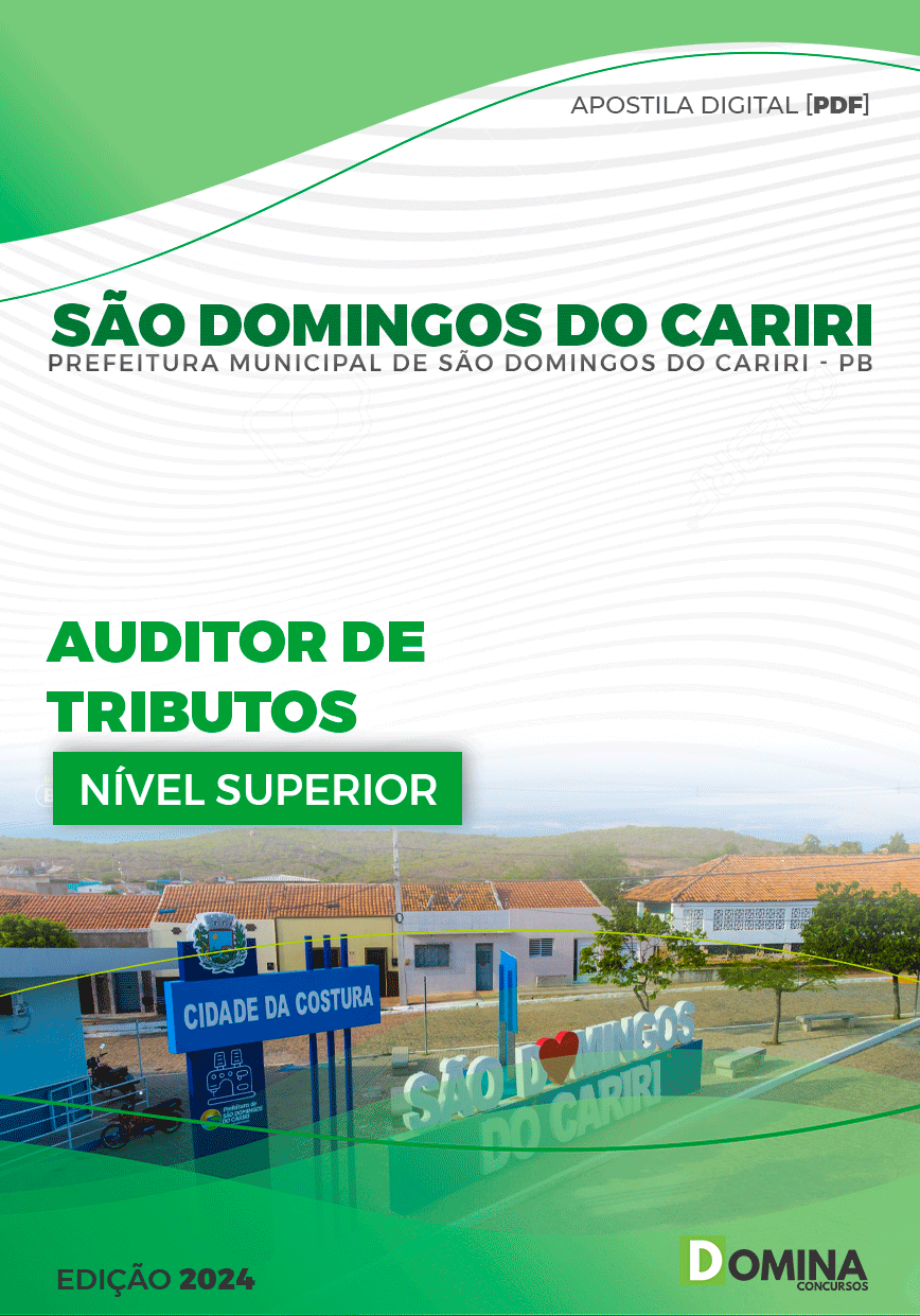 Pref São Domingos Cariri PB 2024 Auditor de Tributos