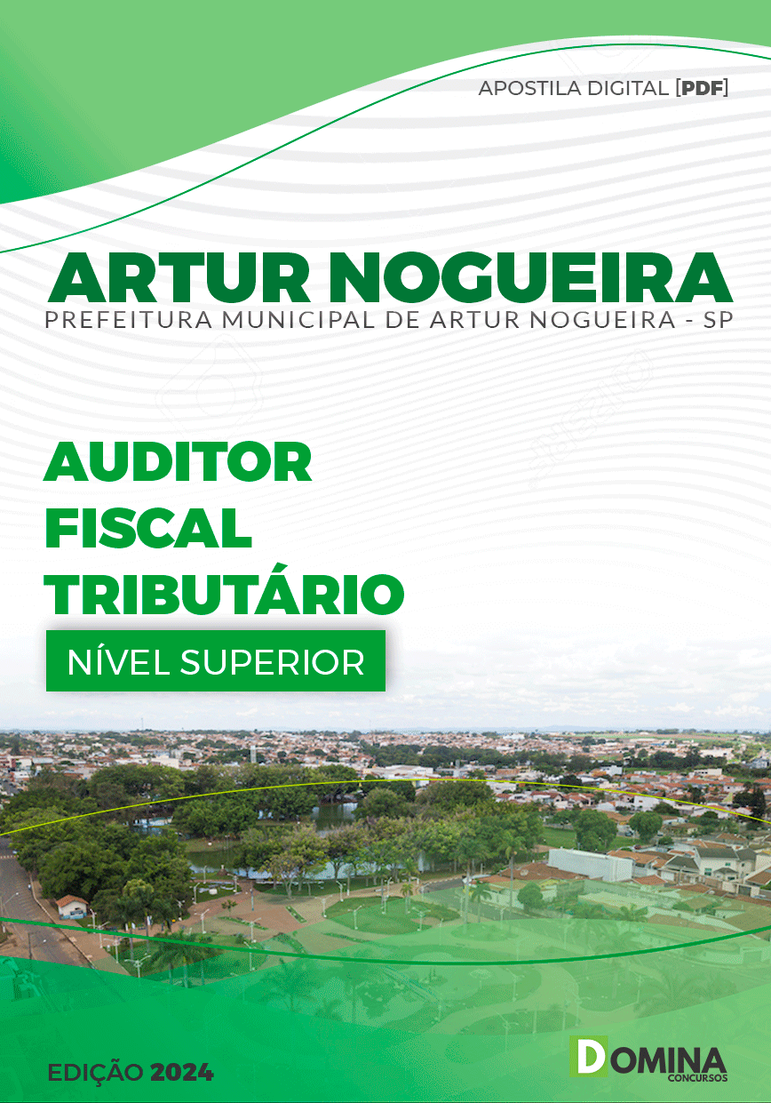 Apostila Pref Artur Nogueira SP 2024 Auditor Fiscal Tributário