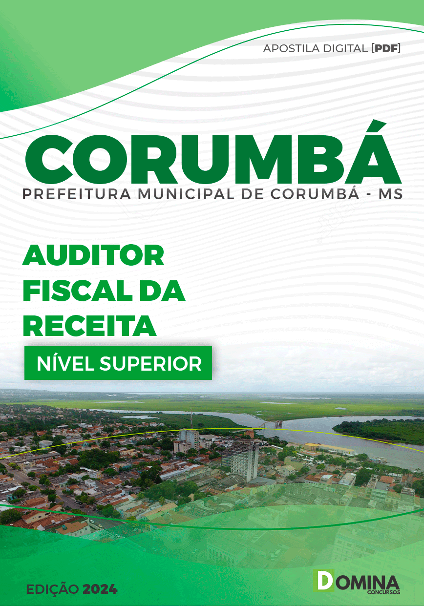Apostila Pref Corumbá MS 2024 Auditor Fiscal Receita Municipal