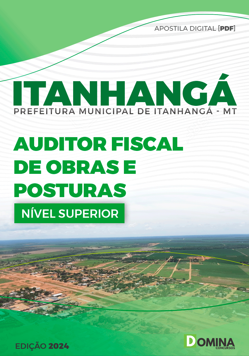 Apostila Pref Itanhangá MT 2024 Auditor Fiscal Obras Postura