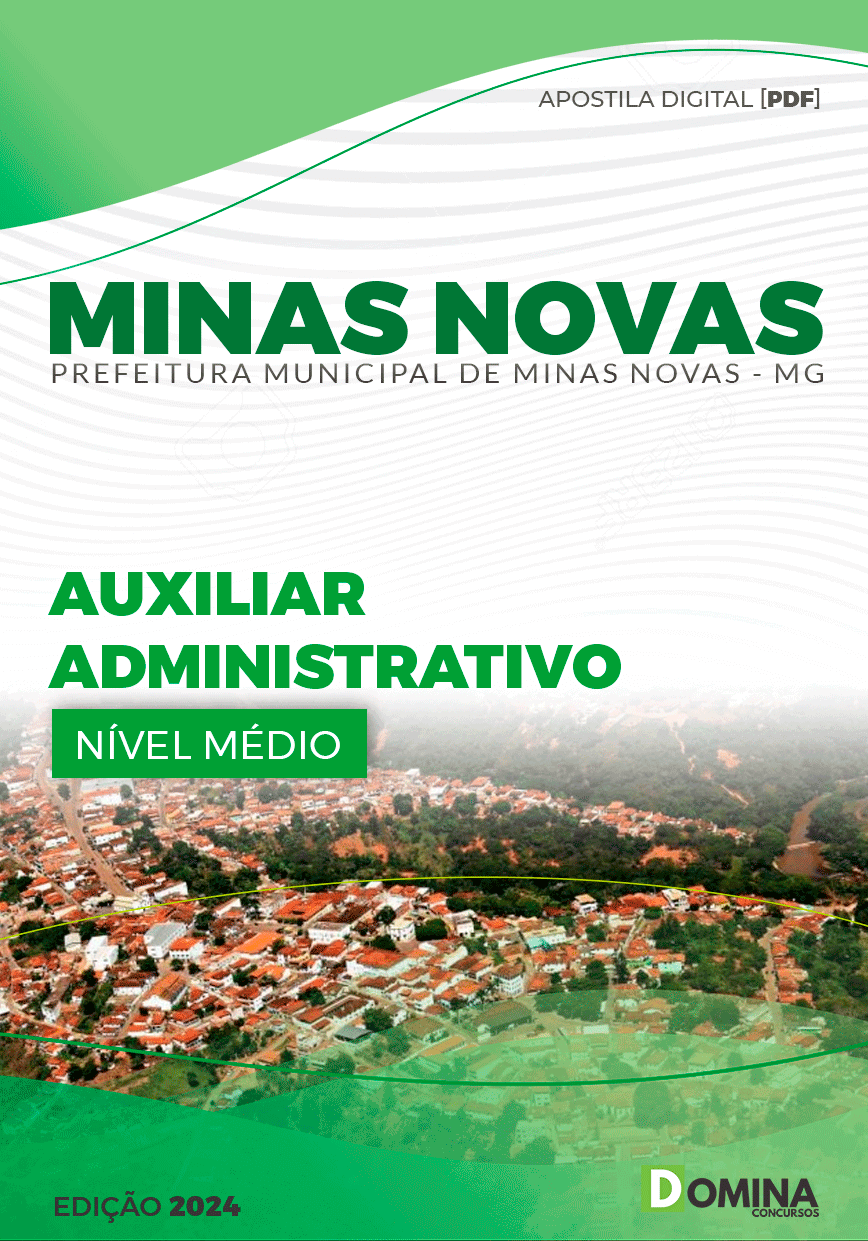Apostila Pref Minas Novas MG 2024 Auxiliar Administrativo