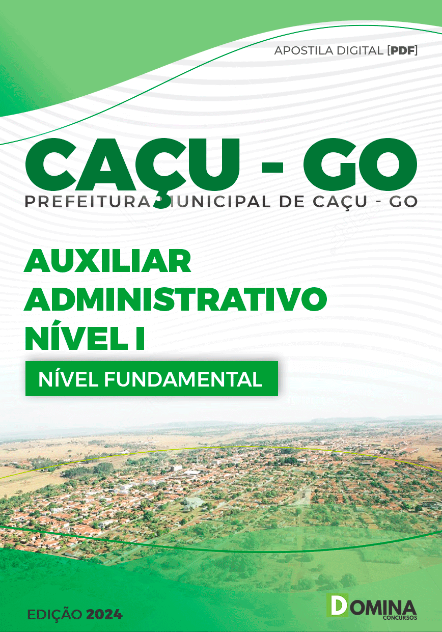 Apostila Pref Caçu GO 2024 Auxiliar Administrativo