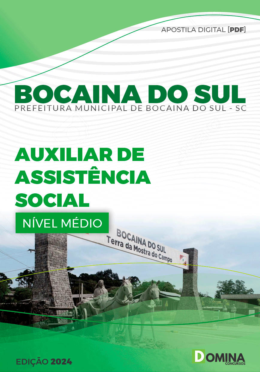 Apostila Pref Bocaina Do Sul SC 2024 Auxiliar Assistência Social