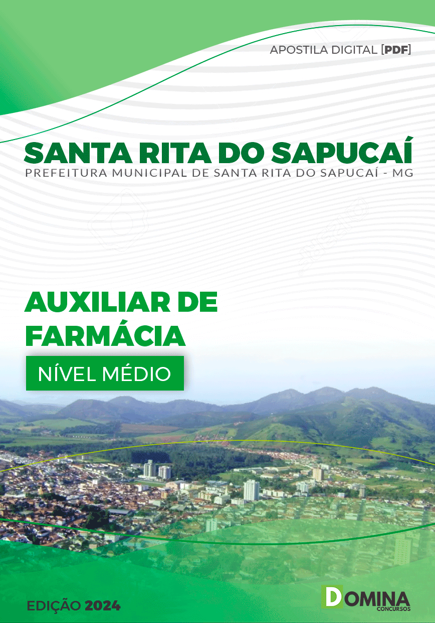 Apostila Pref Santa Rita Do Sapucaí MG 2024 Auxiliar Farmácia
