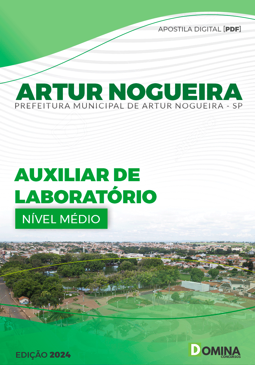 Apostila Pref Artur Nogueira SP 2024 Auxiliar de Laboratório