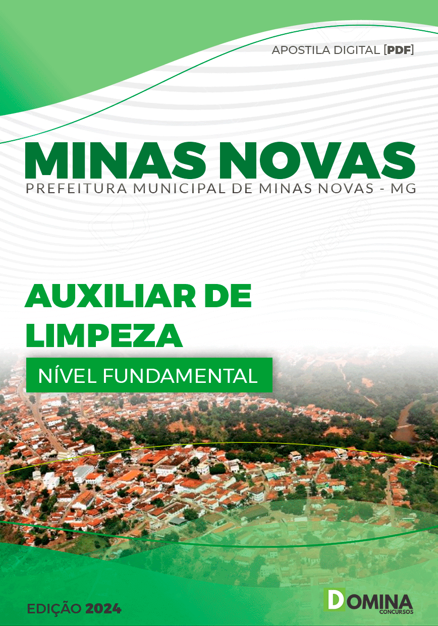 Apostila Pref Minas Novas MG 2024 Auxiliar Limpeza