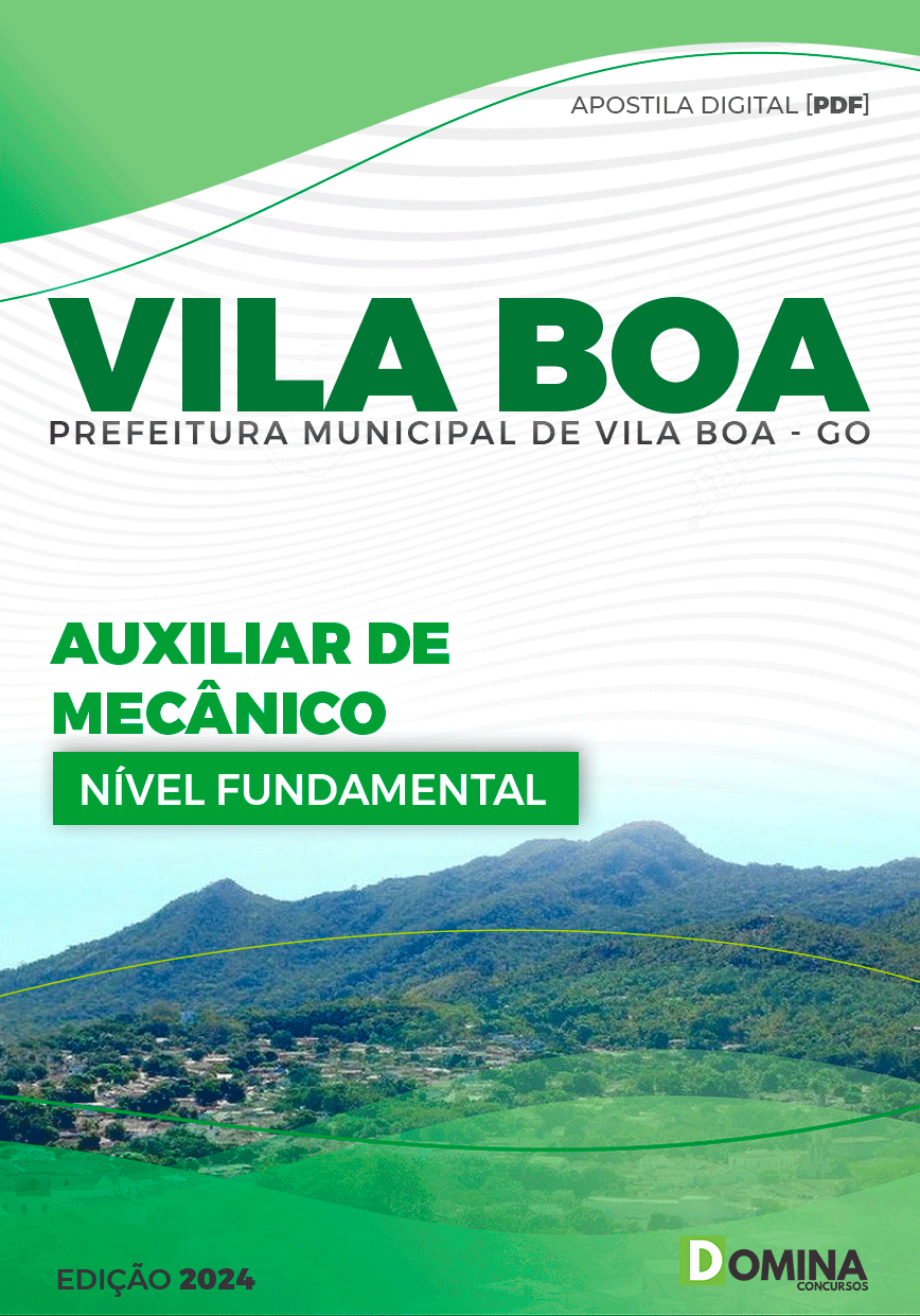 Apostila Pref Vila Boa GO 2024 Auxiliar de Mecânico