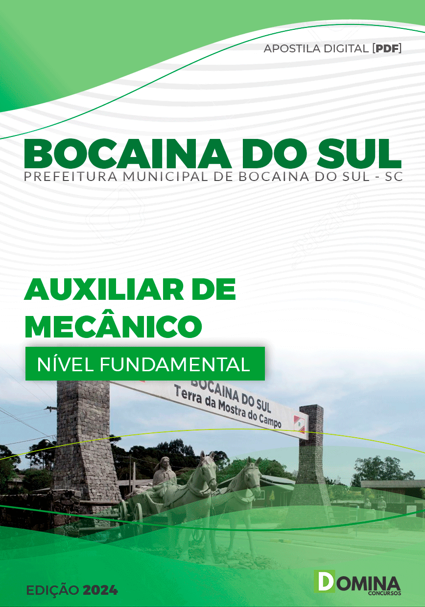 Apostila Pref Bocaina Do Sul SC 2024 Auxiliar Mecânico