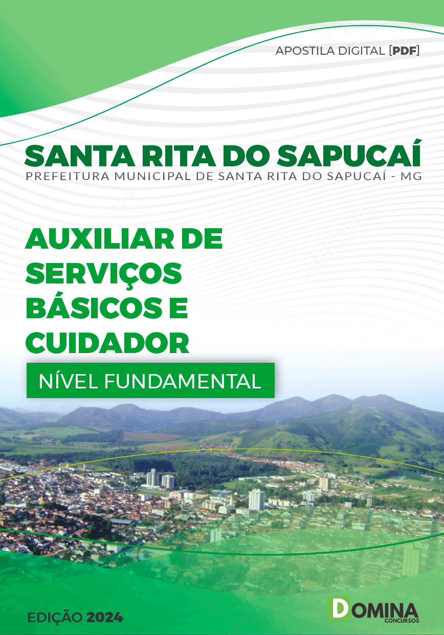 Apostila Pref Santa Rita Do Sapucaí MG 2024 Auxiliar Serviços Básicos